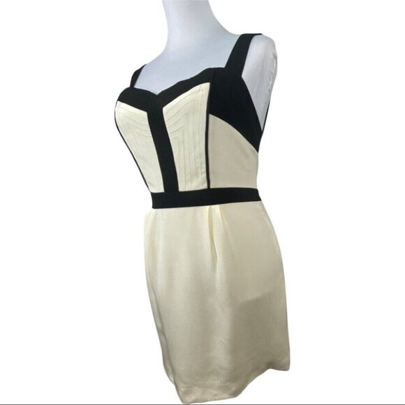 Rebecca Minkoff Women's NWT Ivory Silk Sweetheart Neck Luxury Party Mini Dress 4 - Picture 6 of 12